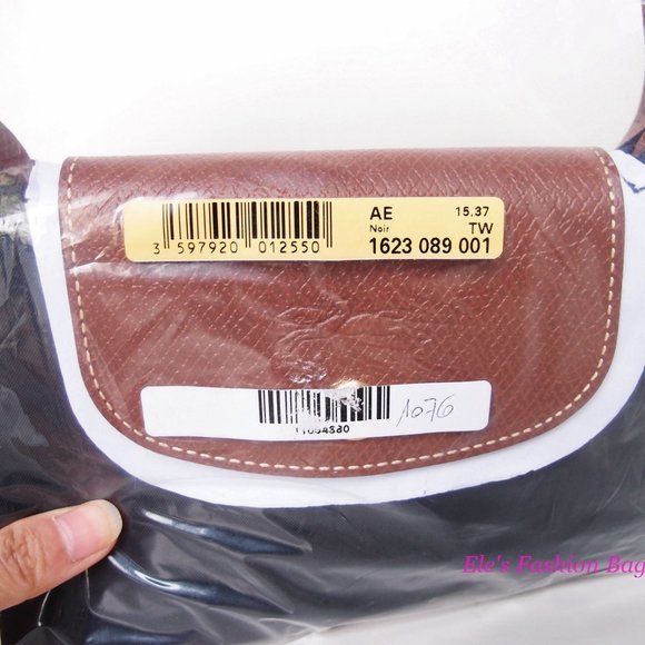 ❤️ NWT LONGCHAMP Le Pliage Type M Medium Short Handle Tote BLACK AUTHENTIC - Picture 8 of 10